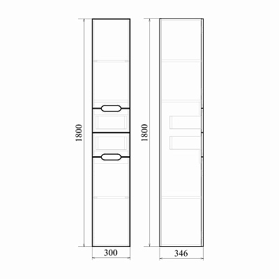Пенал напольный универсальный MIRSANT Soho 30 УТ000058113