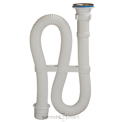 Сифон ORIO гофрированный белый 11/2 40 АС-3011