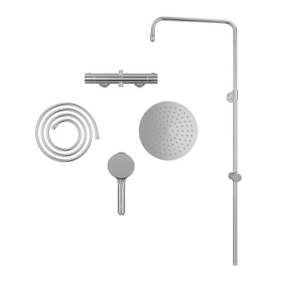 Душевая система VitrA Joy A47298EXP с термостатическим смесителем и ручным душем хром