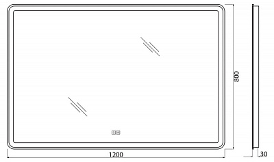 Зеркало BelBagno SPC-MAR-1200-800-LED-TCH-WARM с подогревом
