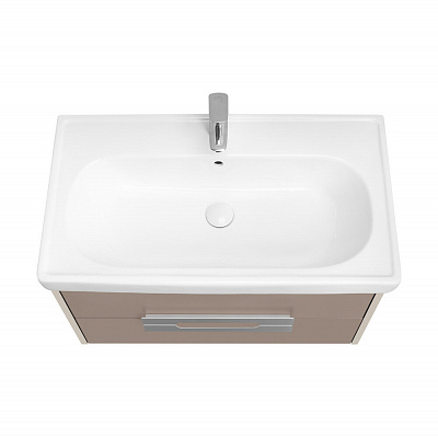 Тумба с раковиной AQUATON Ар-Деко 65 2 ящика, кашемир 1A291401DD6E0