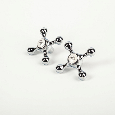 Маховик для смесителя, 8x20, крест, хром, комплект, 2 шт, IDDIS, 991KR201SM