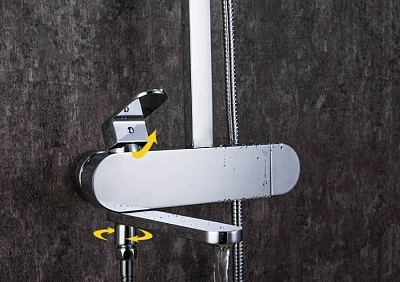Душевая система с тропическим душем Gappo G83 G2483-8, хром