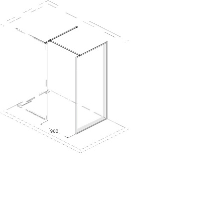 Душевая перегородка IDDIS Walk In Slide 100x195 SLI8WS0i23