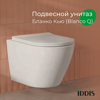 Унитаз подвесной безободковый торнадо Iddis Blanco Q BLQRDSEI25
