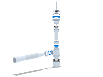 Сифон АНИ пласт Юнг 1 1/4 c гибкой трубой 32*40/50