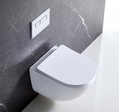 Чаша унитаза подвесного безободкового с креплением Belbagno AMANDA BB051CHR