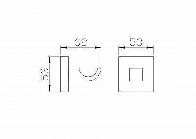 Крючок для ванной Wonzon & Woghand polo, хром ww-8915
