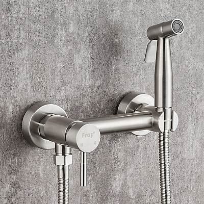 Гигиенический душ со сметителем сатин FRAP F7503-5