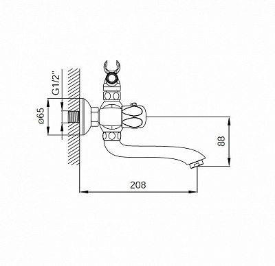 Смеситель для ванной IDDIS Сlassic Plus CLPSBO2i02