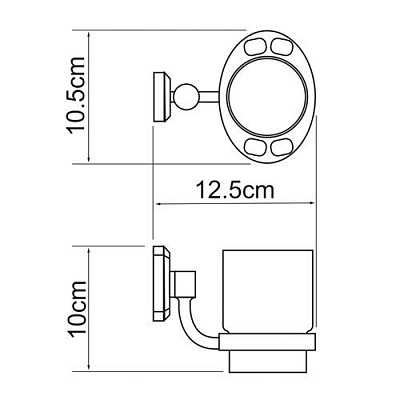 Подстаканник стеклянный WasserKRAFT Oder K-3028