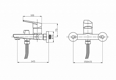 Смеситель для ванны РМС SL132-009E