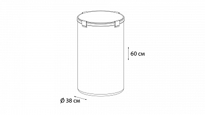 Корзина для белья серая Fixsen FX-1031А