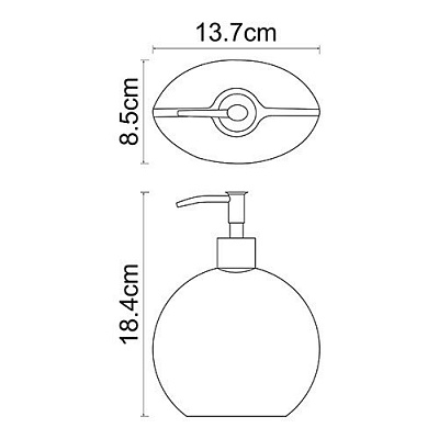 Дозатор для жидкого мыла, 620 ml WasserKRAFT Eider K-33399