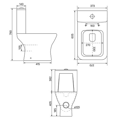 Чаша унитаза Iddis TOR0000i79