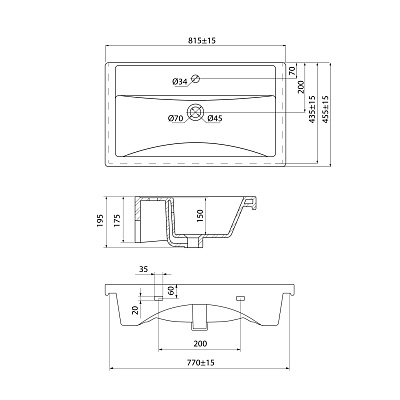 Умывальник мебельный 80 407 IDDIS Optima Home 4078000i28