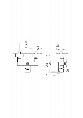 Смеситель Vitra Flo S A41938EXP для душа