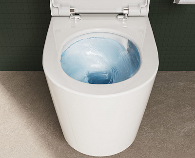 Инновационный безободковый унитаз VitrA Nest QuantumFlush c ламинарным потоком 7870B403-0075
