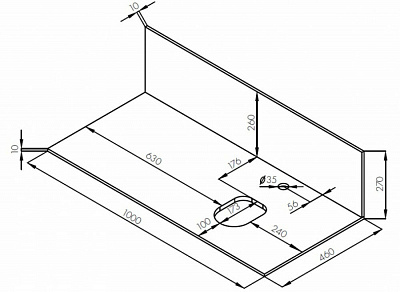 Столешница под раковину Мишель 100 керамогранит универсальная Aquaton 1A277303MIX40