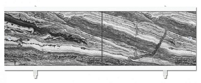 Панель фронтальная для ванны МетаКам "Кварт" черный мрамор 148