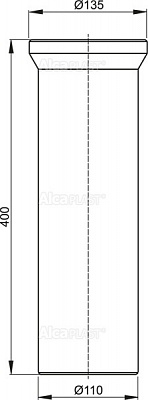 Насадка для унитаза AlcaPlast A91-400 400 мм.