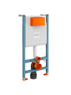 Инсталляция с унитазом сиденье микролифт, клавиша хром Vitra Sento 9830B003-7212