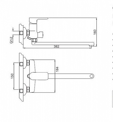 Смеситель для ванны Gappo G2248