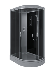 Душевая кабина угловая 120х80х215 ERLIT ER3512PL-C2-RUS_GRAY низкий поддон