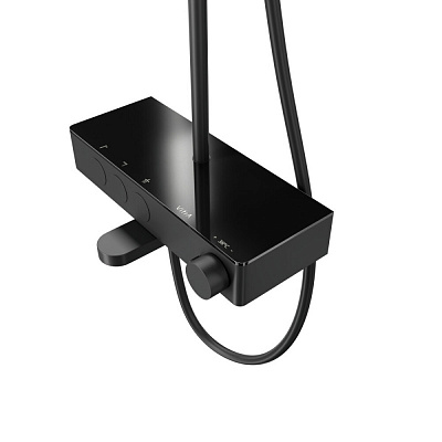 Душевая система VitrA Core Round A4730936EXP с термостатическим смесителем и ручным душем матовая черная