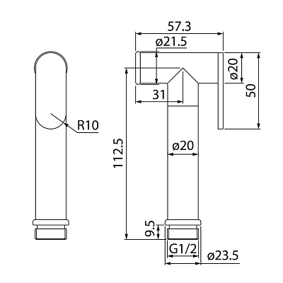 Гигиеническая лейка Iddis Bidet Hand Shower 020BBLGi20