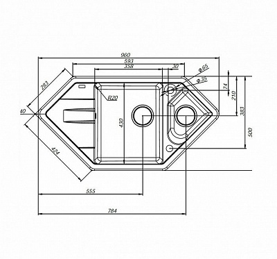 Мойка гранитная Iddis Vane G V36C965i87