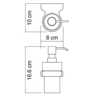 Дозатор для жидкого мыла стеклянный, 200 ml WasserKRAFT Berkel K-6899