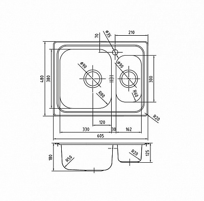 Мойка из нержавеющей стали Iddis Strit STR60SXi77K