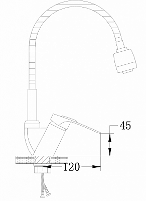 Смеситель для кухни РМС SL55-016F