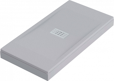 Душевой поддон из искусственного камня 120х80 Bas Flow серый, ЛП00062, прямоугольный