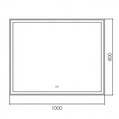 Зеркало 100х80 ТХ, подогрев, сенсорный выключатель Silver Mirrors Ливия - 2.2 LED-00003000