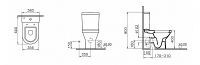 Унитаз-компакт Vitra S50 9797В003-7204