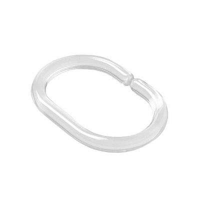Набор колец  для шторы в ванную комнату Milardo Transparent RMI012P