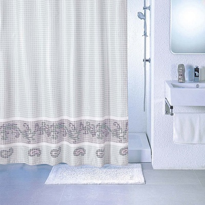 Штора для ванной комнаты 180*200 см Milardo grey fresco SCMI012P