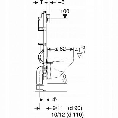 Инсталляция для подвесного унитаза Geberit 458.135.DW.1