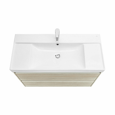 Тумба с раковиной Roca Ona 2 ящика 100 A857616512, светлый дуб