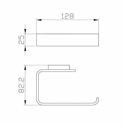 Держатель для туалетной бумаги без крышки Wonzon & Woghand LOTTE, Темный графит WW-8316-BGM