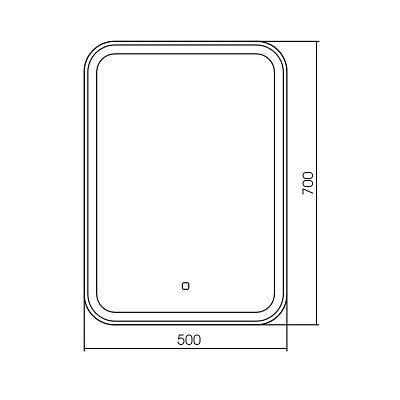 Зеркало с LED-подсветкой 50х70 Silver Mirrors Мальта - Л/Malta - Lite LED-00002666
