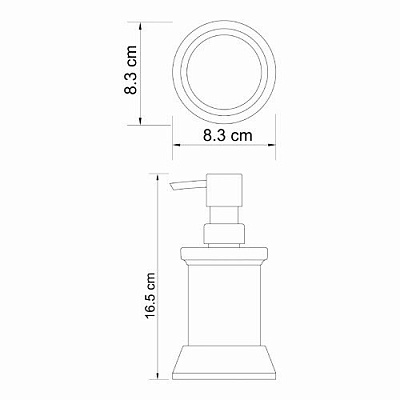 Дозатор для жидкого мыла 170мл WasserKRAFT Donau K-2499 хром