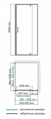 Elbe 74P18 (Dill   61S10-RP100/Elbe 74P10-RP100 Обратная панель+Elbe 74P04 Душевая дверь)