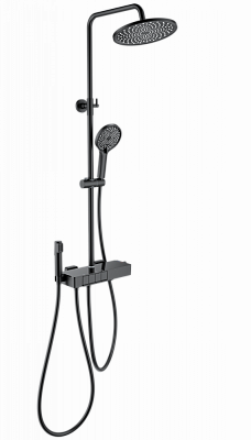 Душевая система с термостатом Wonzon & Woghand MUSE Forte, Черный матовый WW-B3580-MB