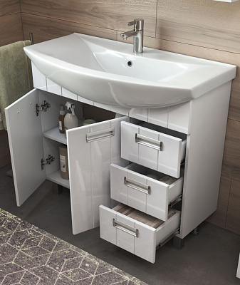 Тумба с раковиной 105 см Vigo Diana 1050-2-3 tn.DIA.STI.105.2D.3Y