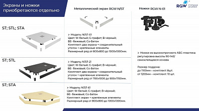 Душевой поддон 120х90 RGW ST-0129G Графит/ Ø 90 мм Каменный (с решеткой)