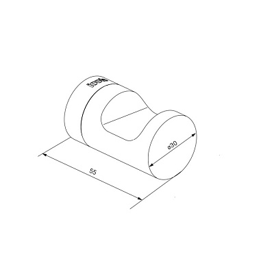 Крючок одинарный Iddis NOA NOAWT10i41, белый матовый
