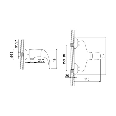 Смеситель для душа Iddis Leaf LEASB00i03WA